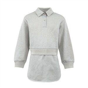 Lola + The Boys Silver Shimmer Kids Matching Sweatshirt & Skirt Set